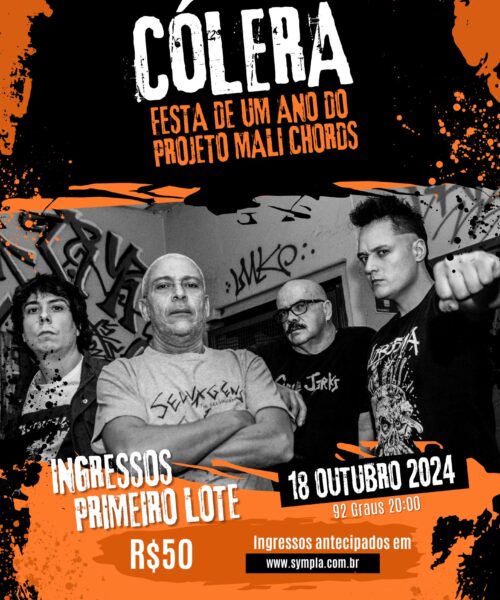 Show completos das bandas Capetassauras, Cólera e Infarto